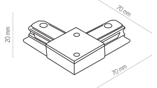 TRACER ZŁĄCZE KĄTOWE CZARNE TRACER CONNECTORS